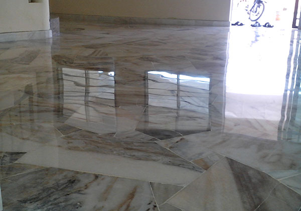 Marble Tiles after sealing and cleaning