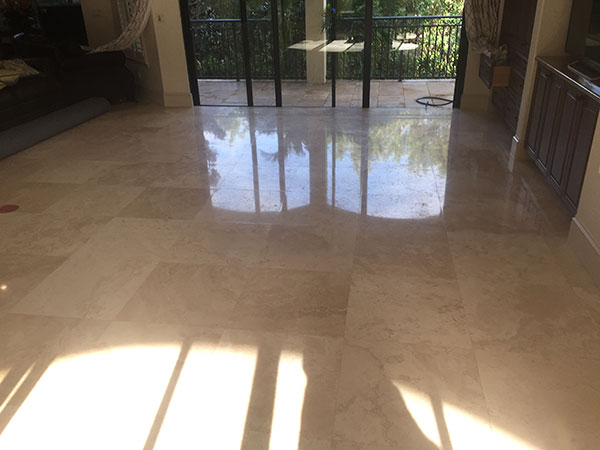 after polished marble