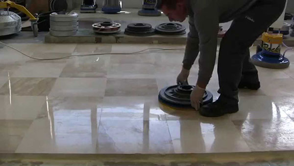 during Grinding Marble Tiles