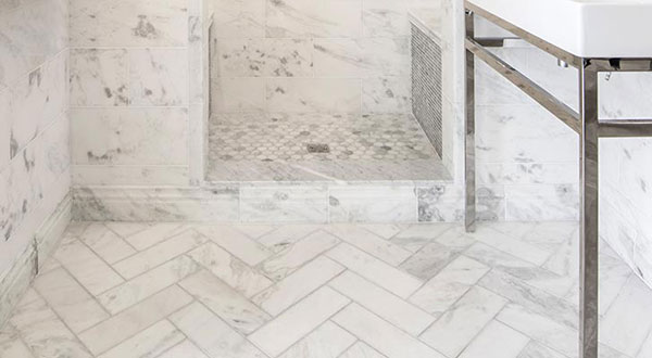 after restoration marble tile